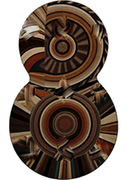Shape Koleksiyonu Kahve Tonlarda Soyut Desenli Dokuma Taban Modern Dekoratif Halı SHAPE73