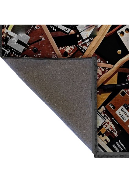 Shape Koleksiyonu Çok Renkli Desenli Dokuma Taban Saçaklı Modern Dekoratif Halı SHAPE107 indirimleri