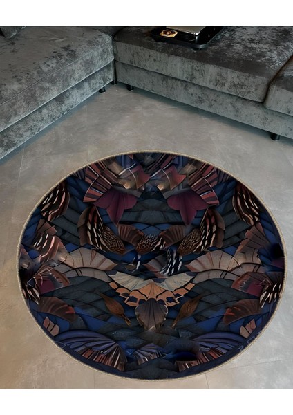 Shape Koleksiyonu Yuvarlak Çok Renkli Soyut Desenli Dokuma Taban Halı SHAPE91 fiyatları