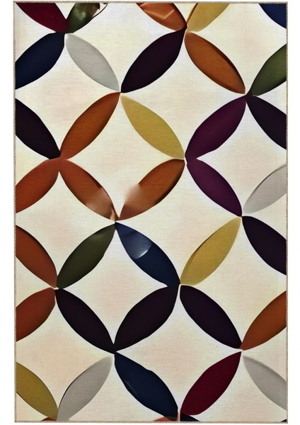 Shape Koleksiyonu Çok Renkli Soyut Desenli Dokuma Taban Modern Dekoratif Halı SHAPE77 fırsatları