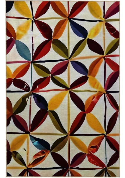 Shape Koleksiyonu Çok Renkli Soyut Desenli Dokuma Taban Modern Dekoratif Halı SHAPE76 fırsatları