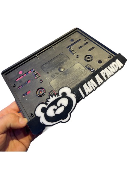 I Am A Panda Lüx Motosiklet Pleksi Plakalık