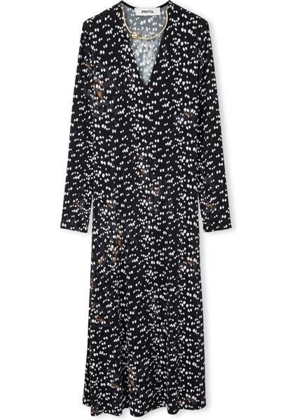 Metal Aksesuarlı ve Desenli Elbise modelleri