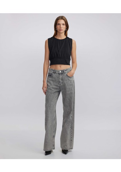 Büzgülü crop tişört IW6240070083001 fiyatları