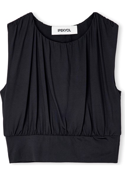 Büzgülü crop tişört IW6240070083001 modelleri