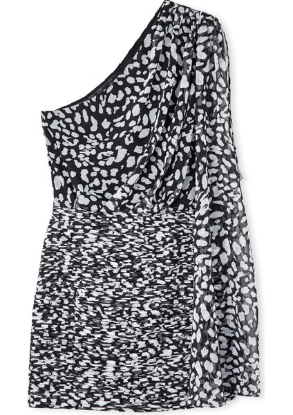 Asimetrik Kol Drapeli Elbise modelleri