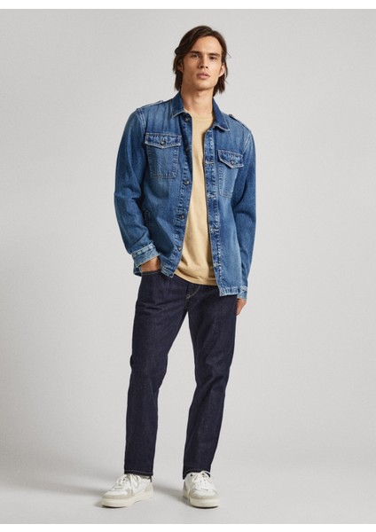 Erkek Denim Ceket PM402886 000 Luka Stencıl