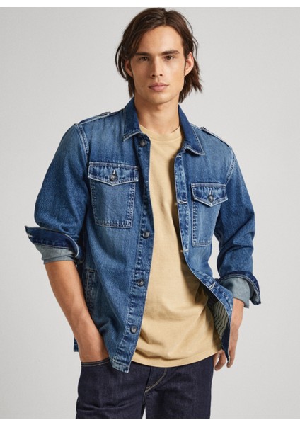 Erkek Denim Ceket PM402886 000 Luka Stencıl fiyatları