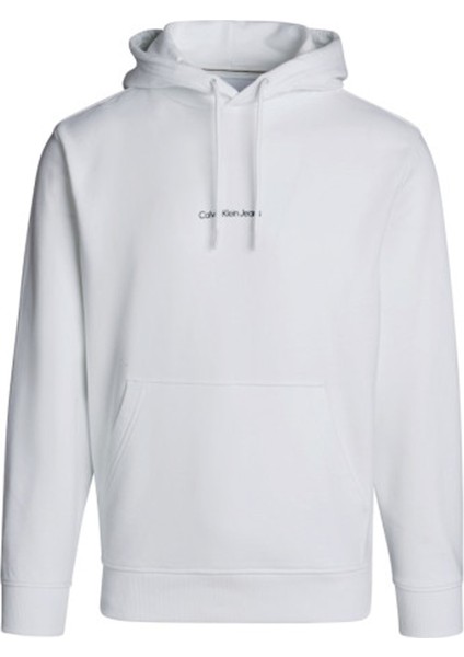 Kapüşon Yaka Beyaz Erkek Sweatshırt J30J325639YAF Grıd Monogram Hoodıe indirimleri