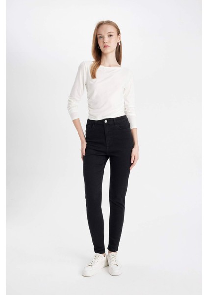 Rebeca Skinny Fit Normal Bel Bilek Boy Dar Paça Jean Pantolon C7610AX24AU