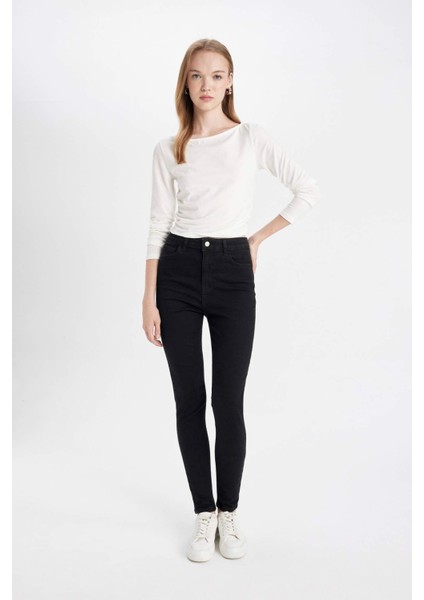 Rebeca Skinny Fit Normal Bel Bilek Boy Dar Paça Jean Pantolon C7610AX24AU