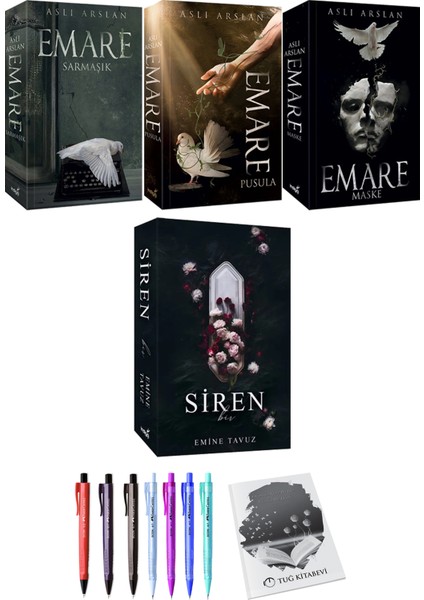 Emare: Sarmaşık - Pusula - Maske - Siren Bir + Kalem + Not Defteri