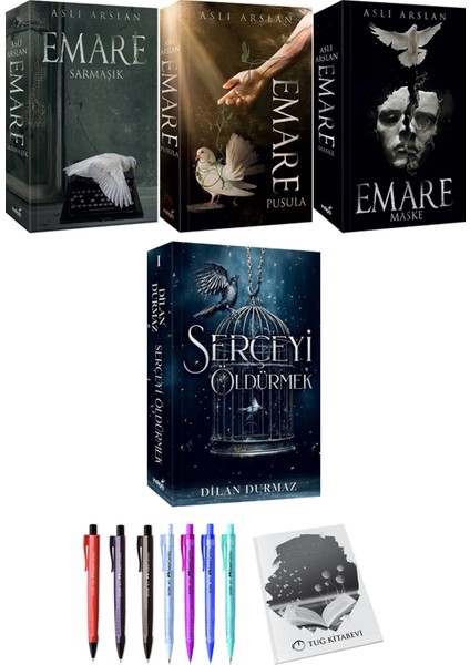 Emare: Sarmaşık - Pusula - Maske - Serçeyi Öldürmek + Kalem + Not Defteri