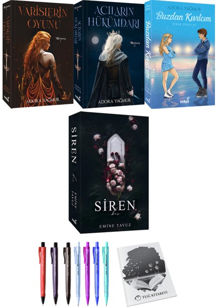 Varislerin Oyunu - Acıların Hükümdarı - Buzdan Kıvılcım - Siren Bir + Kalem + Not Defteri