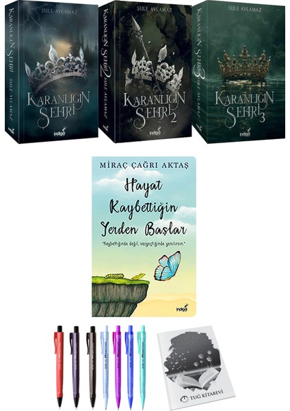 Karanlığın Şehri 1-2-3 - Hayat Kaybettiğin Yerden Başlar + Kalem + Not Defteri