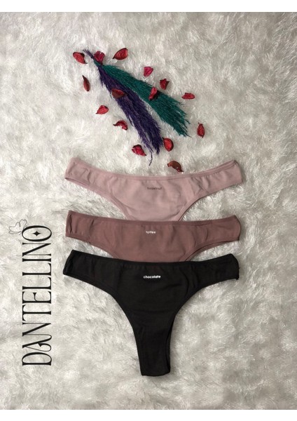 Kadın 3'lü Brazillian Tanga String