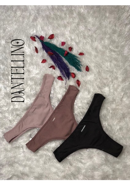 Kadın 3'lü Brazillian Tanga String fiyatları