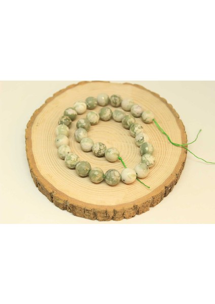 Çeyrek Dizi (9cm Uzunluğundadır!) Jasper Taşı Çeyrek Dizi 11-12MM Aralığı (25885)