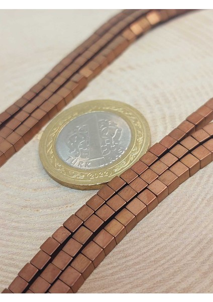Çeyrek Dizi (9cm Uzunluğundadır!) Hematit Taşı Küp Şekilli 3mm Çeyrek Dizi (48110) modelleri