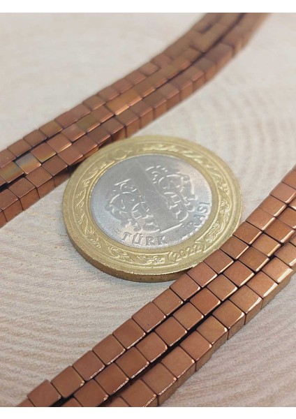 Çeyrek Dizi (9cm Uzunluğundadır!) Hematit Taşı Küp Şekilli 3mm Çeyrek Dizi (48118) modelleri