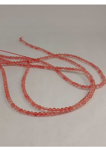 Çeyrek Dizi (9cm Uzunluğundadır!) Gül Kuvars Taşı Çeyrek Dizi 4-4.5mm Aralığı fırsatları