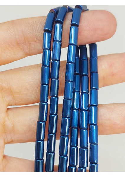 Çeyrek Dizi (9cm Uzunluğundadır!) Hematit Taşı Çeyrek Dizi 3.5*8mm (48200)