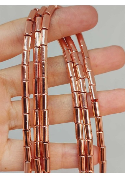 Çeyrek Dizi (9cm Uzunluğundadır!) Hematit Taşı Çeyrek Dizi 3.5*8mm (48206)