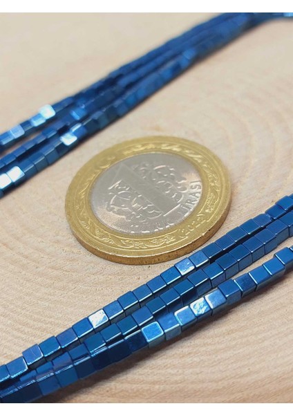 Çeyrek Dizi (9cm Uzunluğundadır!) Hematit Taşı Çeyrek Dizi 2*2mm (49648) modelleri