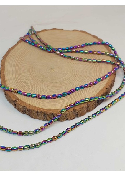 Çeyrek Dizi (9cm Uzunluğundadır!) Hematit Taşı Arpa Kesim Çeyrek Dizi 4*5.5mm (49632) fırsatları