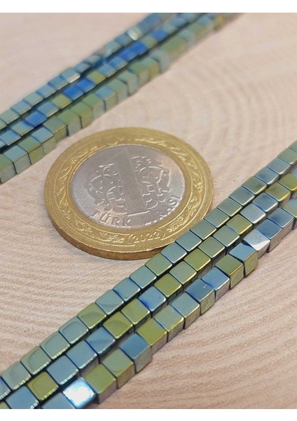 Çeyrek Dizi (9cm Uzunluğundadır!) Hematit Taşı Küp Şekilli 3mm Çeyrek Dizi (48116) modelleri