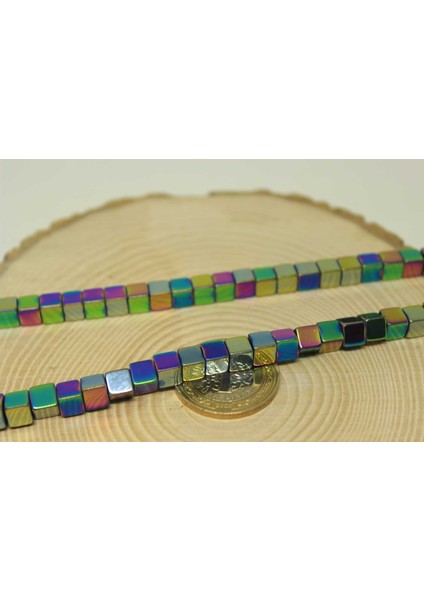 Çeyrek Dizi (9cm Uzunluğundadır!) Hematit Taşı Küp Şekilli 6mm Çeyrek Dizi (24425) modelleri