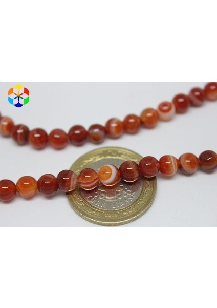 Çeyrek Dizi (9cm Uzunluğundadır!) Akik Taşı Çeyrek Dizi 6mm (7666) modelleri