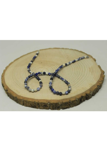 Çeyrek Dizi (9cm Uzunluğundadır!) Sodalit Taşı Faset Kesim Çeyrek Dizi 4mm modelleri