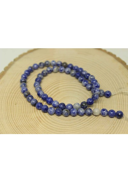 Çeyrek Dizi (9cm Uzunluğundadır!) Sodalit Taşı Çeyrek Dizi 6mm