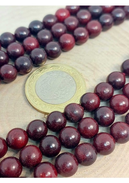 Çeyrek Dizi (9cm Uzunluğundadır!) Ud Ağacı Ahşap Çeyrek Dizi 8mm (45264)