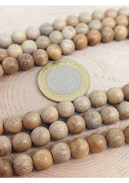 Çeyrek Dizi (9cm Uzunluğundadır!) Ud Ağacı Ahşap Çeyrek Dizi 8mm (45268)