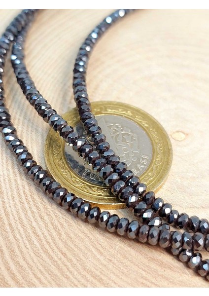 Çeyrek Dizi (9cm Uzunluğundadır!) Hematit Taşı Rondela Faset Kesim Çeyrek Dizi 3*1.5mm (41230) modelleri