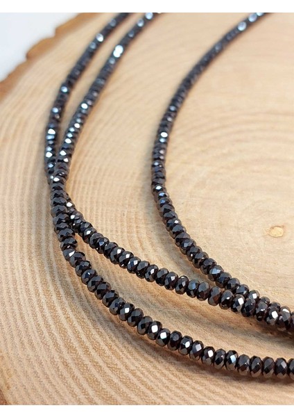 Çeyrek Dizi (9cm Uzunluğundadır!) Hematit Taşı Rondela Faset Kesim Çeyrek Dizi 3*1.5mm (41230) fırsatları