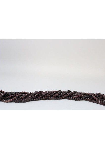 Çeyrek Dizi (9cm Uzunluğundadır!) Lal (Granat) (Garnet) Taşı Çeyrek Dizi 3mm