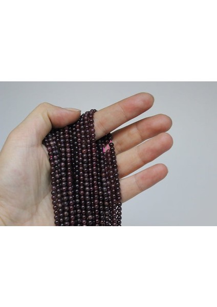 Çeyrek Dizi (9cm Uzunluğundadır!) Lal (Granat) (Garnet) Taşı Çeyrek Dizi 3mm modelleri