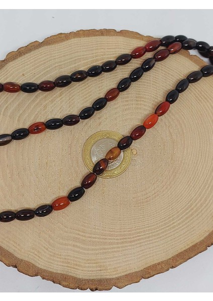 Çeyrek Dizi (9cm Uzunluğundadır!) Akik Taşı Arpa Kesim Çeyrek Dizi 6*8.5mm (49978) modelleri