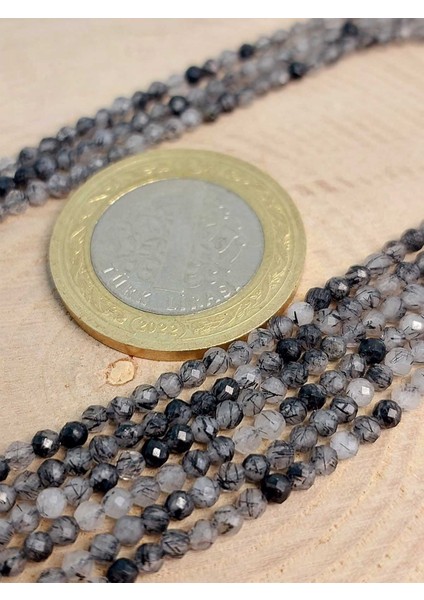 Çeyrek Dizi (9cm Uzunluğundadır!) Rutil Kuvars Taşı Çeyrek Dizi 2mm (45458) modelleri