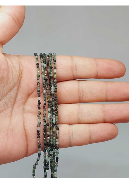 Çeyrek Dizi (9cm Uzunluğundadır!) Zümrüt Taşı Çeyrek Dizi 2mm (51180)