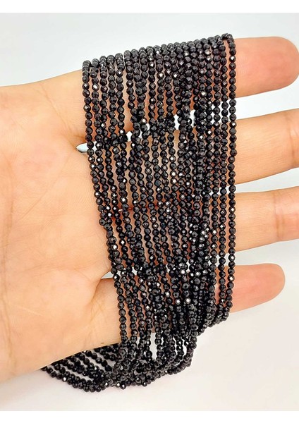 Çeyrek Dizi (9cm Uzunluğundadır!) Turmalin Taşı Çeyrek Dizi 1.5mm (45406)