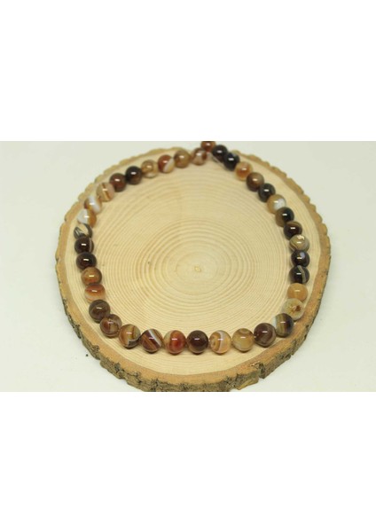 Çeyrek Dizi (9cm Uzunluğundadır!) Akik Taşı Çeyrek Dizi 10MM (23605)