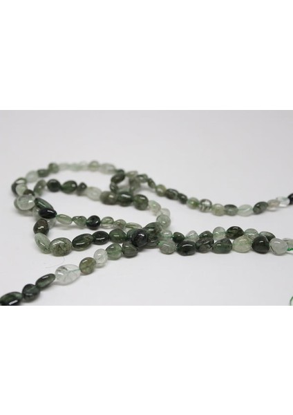 Çeyrek Dizi (9cm Uzunluğundadır!) Yeşil Rutil Doğal Taş Çeyrek Dizi modelleri