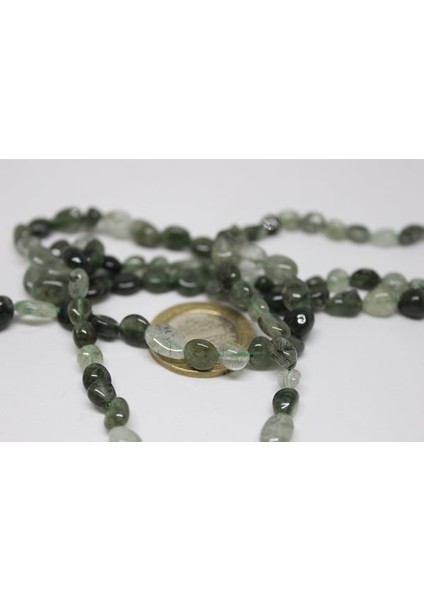 Çeyrek Dizi (9cm Uzunluğundadır!) Yeşil Rutil Doğal Taş Çeyrek Dizi fırsatları