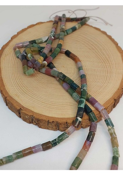 Çeyrek Dizi (9cm Uzunluğundadır!) Akik Taşı Silindir Kesim 5.5x7.5mm Çeyrek Dizi (49304) fırsatları