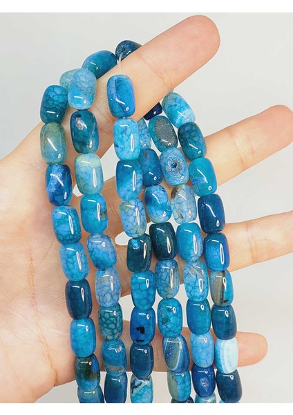 Çeyrek Dizi (9cm Uzunluğundadır!) Akik Taşı Kapsül Kesim 8X12MM Çeyrek Dizi (49442)