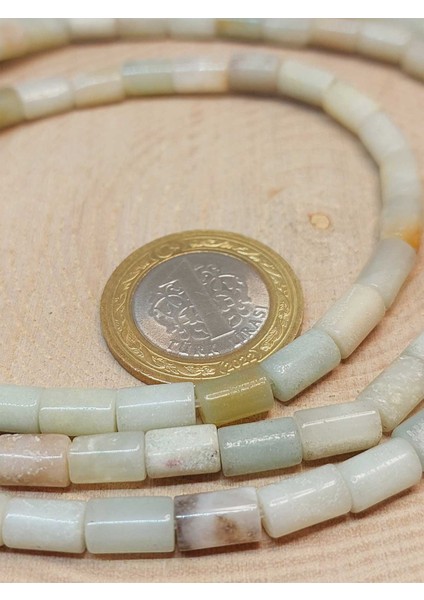 Çeyrek Dizi (9cm Uzunluğundadır!) Amazonit Taşı Silindir Kesim 5.5x7.5mm Çeyrek Dizi (49318) modelleri